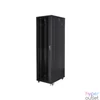 Kép 3/5 - Lanberg FF01-8047-12B 19" 47U SZÉL:800mm MÉLY:1000mm MAG:2270mm lapraszerelt üvegajtós fekete rack szekrény