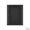 Kép 2/15 - Lanberg WF01-6415-10B 19" 15U SZÉL:600mm MÉLY:450mm MAG:774mm lapraszerelt üvegajtós fekete fali rack szekrény