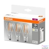 Kép 2/3 - Osram Base átlátszó üveg búra/7W/806lm/2700K/E27/dobozos LED körte izzó 3 db