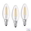 Kép 3/5 - Osram Base átlátszó üveg búra/4W/470lm/2700K/E14/dobozos LED gyertya izzó 3 db