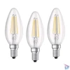 Kép 2/3 - Osram Base átlátszó üveg búra/4W/470lm/4000K/E14/dobozos LED gyertya izzó 3 db