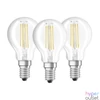 Kép 1/3 - Osram Base átlátszó üveg búra/4W/470lm/2700K/E14 LED kisgömb izzó 3 db