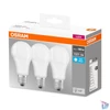 Kép 4/4 - Osram Base matt műanyag búra/14W/1521lm/4000K/E27 LED körte izzó 3 db