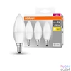 Kép 2/4 - Osram Base matt műanyag búra/5W/470lm/2700K/E14/dobozos LED gyertya izzó 3 db