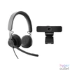 Kép 1/4 - Logitech Zone vezetékes headset + Brio 4K kamera szett