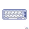 Kép 1/5 - Logitech 920-013074 Pop Icon Keys US vezeték nélküli lila/piszkosfehér billentyűzet