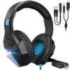 Kép 2/2 - Mpow EG10 fekete-kék gamer headset