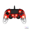 Kép 6/8 - Nacon 2804955 Compact PS4 vezetékes átlátszó-halványpiros kontroller