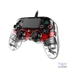 Kép 7/8 - Nacon 2804955 Compact PS4 vezetékes átlátszó-halványpiros kontroller