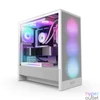 Kép 1/6 - NZXT H5 Flow RGB (2024) fehér RGB (táp nélküli) ablakos mATX ház