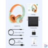 Kép 8/8 - OneOdio S2 ANC aktív zajszűrős Bluetooth narancs-zöld fejhallgató