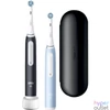 Kép 1/4 - Oral-B iO series 3 Matt Black/Ice Blue Duo elektromos fogkefe