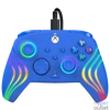 Kép 1/7 - PDP 049-024-BL Afterglow Wave Xbox Series X|S/Xbox One/PC vezetékes RGB LED kék kontroller