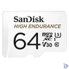 Kép 1/2 - Sandisk 00183566 64GB SD micro (SDXC Class 10 UHS-I U3) High Endurance memóriakártya