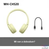Kép 9/9 - Sony WH-CH520 Bluetooth sárga fejhallgató