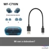 Kép 13/13 - Sony WFC710 True Wireless Bluetooth zajszűrős üvegkék fülhallgató