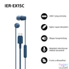 Kép 2/9 - Sony IEREX15CL.CE7 USB Type-C vezetékes mikrofonos kék fülhallgató