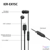 Kép 8/9 - Sony IEREX15CL.CE7 USB Type-C vezetékes mikrofonos kék fülhallgató