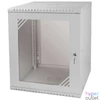 Kép 2/3 - Stalflex RC19-12U-600GG 19" 12U 600 mm mély lapraszerelt szürke üvegajtós fali rack szekrény