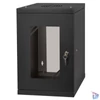 Kép 5/6 - Stalflex RC10-9U-300GB 10" 9U 300 mm mély lapraszerelt fekete üveg ajtós fali rack szekrény