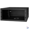 Kép 6/10 - Stalflex RC19-4U-350MB 19" 4U 350 mm mély lapraszerelt fekete fém ajtós fali rack szekrény