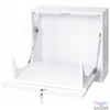 Kép 3/8 - Stalflex CR19-3U-180-W 19" 3U 180mm mély fehér fém ajtós fali rack szekrény