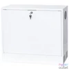 Kép 8/8 - Stalflex CR19-3U-180-W 19" 3U 180mm mély fehér fém ajtós fali rack szekrény
