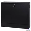 Kép 9/9 - Stalflex CR19-2U-130-B 19" 2U 130mm mély fekete fém ajtós fali rack szekrény