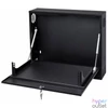 Kép 4/9 - Stalflex CR19-2U-130-B 19" 2U 130mm mély fekete fém ajtós fali rack szekrény