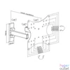 Kép 2/7 - Stell SHO 4530 23"-42" VESA 200x200 kihúzható fali konzol