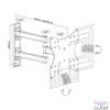 Kép 5/7 - Stell SHO 4540 23"-42" VESA 200x200 kihúzható fali konzol
