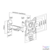 Kép 2/8 - Stell SHO 7520 23"-42" VESA 200x200 dönthető fali konzol