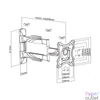 Kép 3/7 - Stell SHO 7530 23"-42" VESA 200x200 kihúzható fali konzol