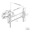 Kép 7/7 - Stell SHO 4620 37"-70" VESA 600x400 kihúzható fali konzol