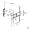 Kép 2/8 - Stell SHO 5600 32"-55" VESA 400x400 kihúzható fali konzol