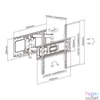 Kép 3/7 - Stell SHO 5610 32"-70" VESA 400x400 kihúzható fali konzol