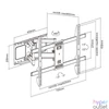 Kép 1/8 - Stell SHO 5630 37"-80" VESA 600x400 kihúzható fali konzol