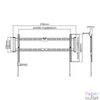 Kép 4/6 - Stell SHO 7210 43"-90" fix fekete fali konzol
