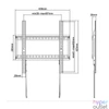 Kép 6/8 - Stell SHO 5200 32"-70" fix fekete fali konzol