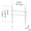 Kép 2/3 - Stell SHO 2020 25"-50" VESA 400x400 slim fix fekete fali konzol