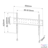 Kép 3/3 - Stell SHO 2021 40"-70" VESA 600x400 slim fix fekete fali konzol