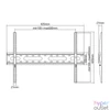 Kép 6/9 - Stell SHO 4220 Slim 37"-70" VESA 600x400 fix fali konzol