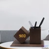 Kép 3/3 - TOO PHC-330-DB sötétbarna digitális óra írószertartóval