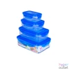 Kép 2/5 - TOO KT-074 4db-os szett 250+500+900+1500ml-es téglalap alakú ételtároló doboz szett