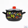 Kép 1/4 - TOO BELLY FARM BLACK 3,8 literes, 20cm átmérő, 13cm magasságú lábas (fazék) üveg fedővel