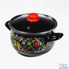 Kép 2/4 - TOO BELLY FARM BLACK 3,8 literes, 20cm átmérő, 13cm magasságú lábas (fazék) üveg fedővel