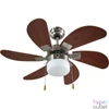 Kép 1/3 - TOO FANC-76-300-WOOD mennyezeti ventilátor LED világítással 76cm