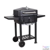 Kép 1/8 - TOO BG-200B fekete BBQ faszenes grillkocsi két oldalsó asztallal
