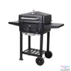 Kép 2/8 - TOO BG-200B fekete BBQ faszenes grillkocsi két oldalsó asztallal