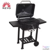 Kép 4/8 - TOO BG-200B fekete BBQ faszenes grillkocsi két oldalsó asztallal